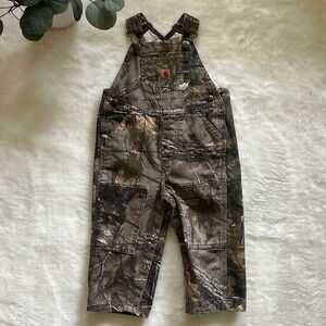 Carhartt camo pattern overalls - 18 months